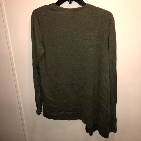 New Directions Green Cardigan with Flowers - Picture 3 of 3